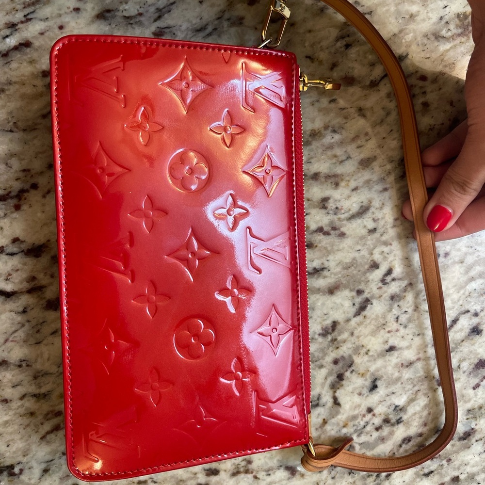 Louis Vuitton Red Patent Vernis Pochette